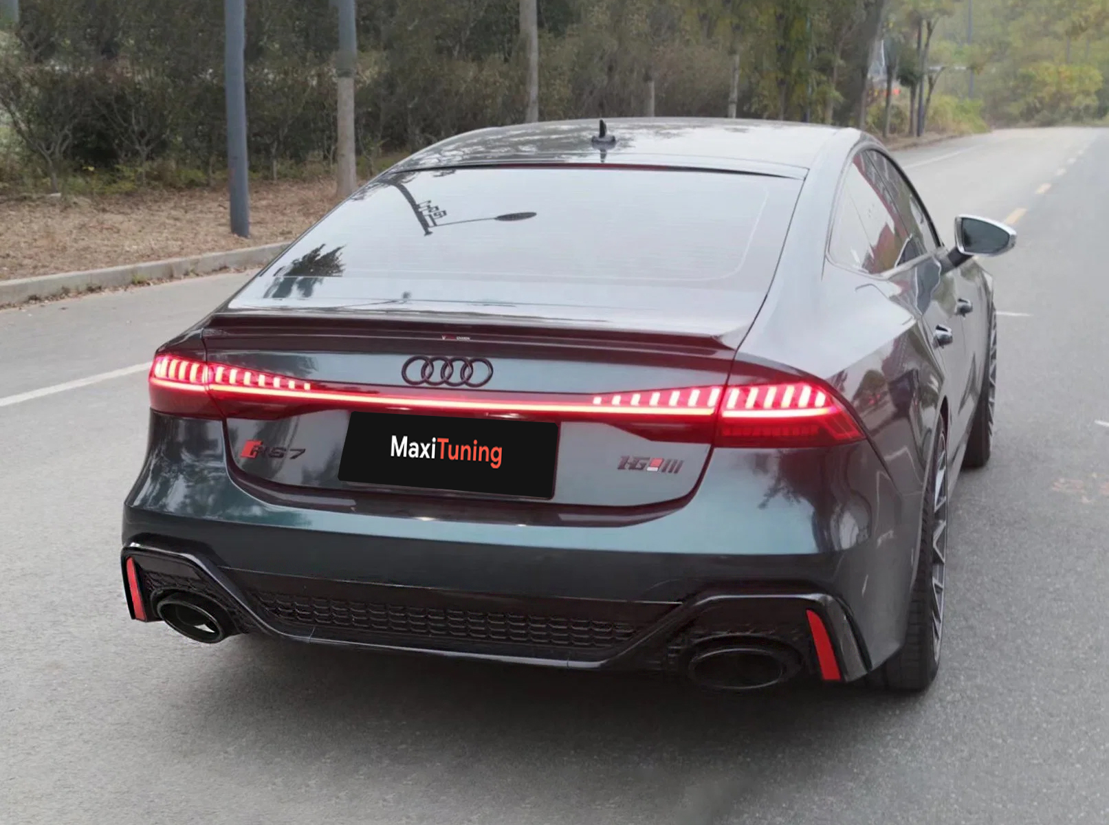 Audi A7 LIFT 4K 2018+ Rear Bumper RS7 Style